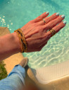 Bracelet en perles entrelacé doré & Améthyste - Marcel