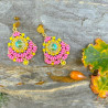 clous d'oreilles Edith Rose et Jaune